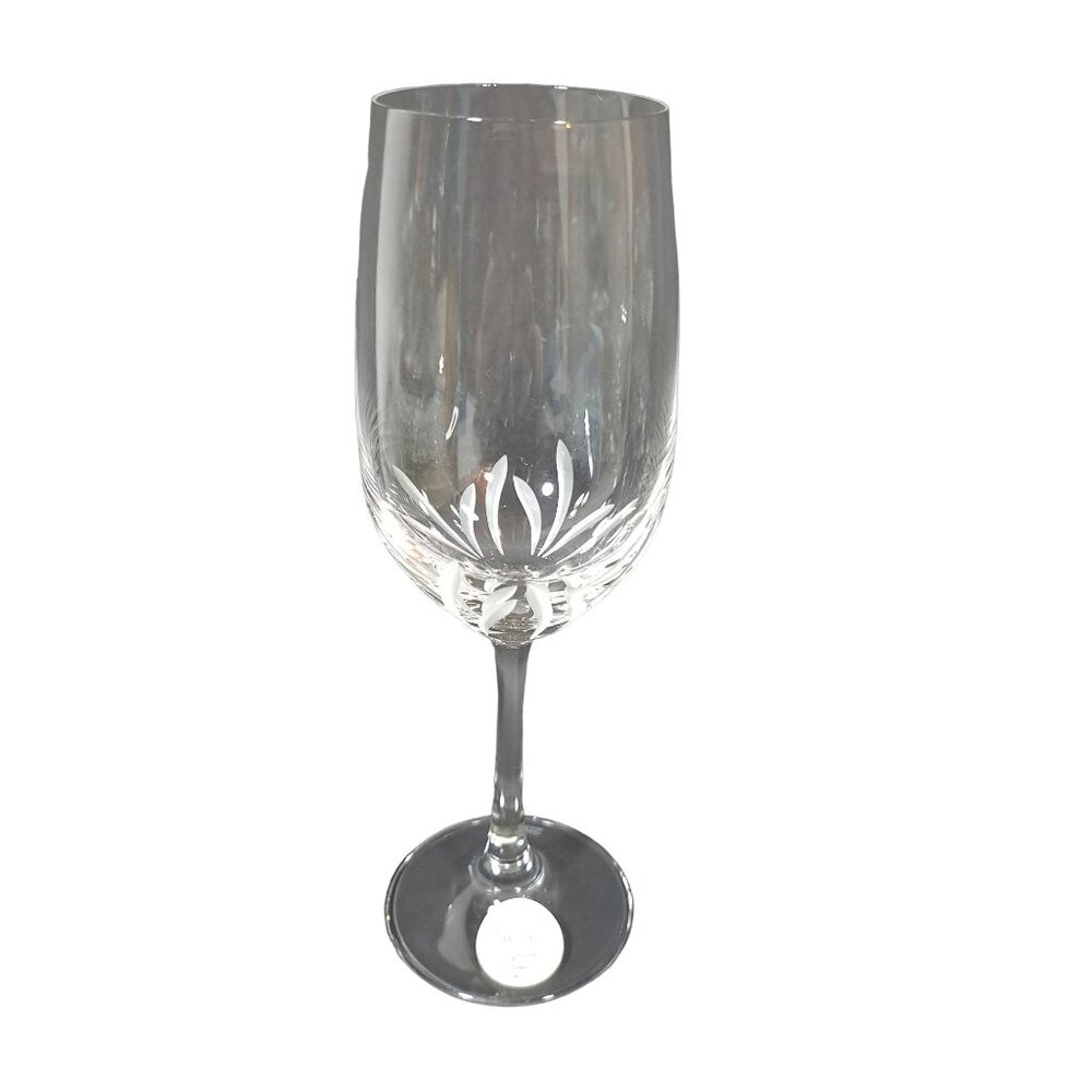 Princess House Crystal Wine Glass With Etched Floral Design Lead Crystal Germany